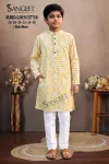 Sangeet Rayon Classic Rayon Kids Long Kurta Full Sleeves
